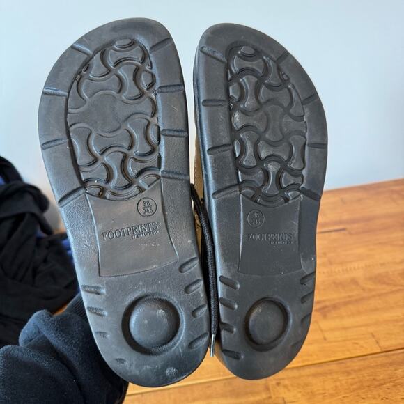 Birkenstock Footprints Taupe Leather Lace Up Sneakers Comfort Shoes Size 38 - Picture 3 of 5